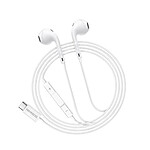 Mayaxess Écouteurs Filaires USB-C pour Galaxy S24 Fe avec Micro intégré Blanc