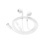 Mayaxess Écouteurs Filaires USB-C pour Galaxy S22 avec Micro intégré Blanc