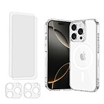 Evetane Coque iPhone 16 Pro Max Antichoc compatible Magsafe + 2 Protections écran et 2 protections Objectif Caméra