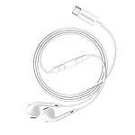 Mayaxess Écouteurs Filaires USB-C avec Micro intégré pour Honor Magic V5 Blanc