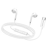 Mayaxess Écouteurs Filaires pour Samsung Galaxy A54 USB-C avec Micro intégré Blanc Mayaxess Écouteurs Filaires pour Samsung Galaxy A54 USB-C avec Micro intégré Blanc