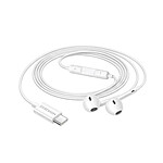 Mayaxess Écouteurs Filaires USB-C avec Micro intégré pour Xiaomi 14T Blanc