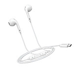 Mayaxess Écouteurs Filaires USB-C avec Micro intégré pour iPhone 16 / 16 Pro / 16 Pro Max / 16 Plus Blanc Mayaxess Écouteurs Filaires USB-C avec Micro intégré pour iPhone 16 / 16 Pro / 16 Pro Max / 16 Plus Blanc