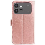 Mayaxess Étui Portefeuille pour Honor 600 / 600 Pro avec Support Vidéo et Dragonne Rose gold