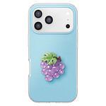 Avizar Coque pour iPhone 17 Pro avec Motif Raisin en Relief 3D et Contour Surélevé