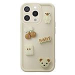 Avizar Coque pour iPhone 15 Pro avec Motifs Nounours Kawaii en 3D et Contour Surélevé Avizar Coque pour iPhone 15 Pro avec Motifs Nounours Kawaii en 3D et Contour Surélevé