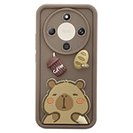 Avizar Coque pour Honor Magic 8 Lite avec Motifs Capybara en 3D et Contour Surélevé