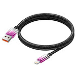 LinQ Câble Lightning vers USB de Charge 15W avec Écran LED 1.2m Violet