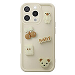 Avizar Coque pour iPhone 16 Pro avec Motifs Nounours Kawaii en 3D et Contour Surélevé Avizar Coque pour iPhone 16 Pro avec Motifs Nounours Kawaii en 3D et Contour Surélevé
