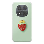 Avizar Coque pour Redmi Note 15 Pro 5G Motif Fraise en Relief 3D et Contour Surélevé