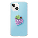 Avizar Coque pour iPhone 13 avec Motif Raisin en Relief 3D et Contour Surélevé