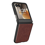 Avizar Coque pour Motorola Razr 70 Effet Cuir Croco avec Écran Externe Dégagé