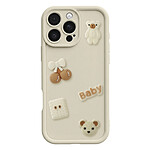 Avizar Coque pour iPhone 16 Pro Max Motifs Nounours Kawaii en 3D et Contour Surélevé Avizar Coque pour iPhone 16 Pro Max Motifs Nounours Kawaii en 3D et Contour Surélevé