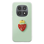 Avizar Coque pour Redmi Note 15 avec Motif Fraise en Relief 3D et Contour Surélevé