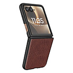 Avizar Coque pour Motorola Razr 70 Ultra Effet Cuir Croco avec Écran Externe Dégagé