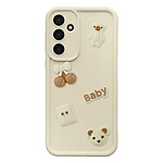 Avizar Coque pour Galaxy S25 FE avec Motifs Nounours Kawaii en 3D et Contour Surélevé