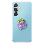 Avizar Coque pour Galaxy S24 / S25 avec Motif Raisin en Relief 3D et Contour Surélevé