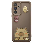 Avizar Coque pour Galaxy A36 avec Motifs Capybara Kawaii en 3D et Contour Surélevé