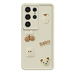 Avizar Coque pour Galaxy S25 Ultra Motifs Nounours Kawaii en 3D et Contour Surélevé Avizar Coque pour Galaxy S25 Ultra Motifs Nounours Kawaii en 3D et Contour Surélevé