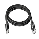 Forcell Câble de Charge USB-C Plat en Nylon Tressé Power Delivery F-Energy 60W 1.2m Noir