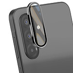 Blue Star Verre d'Objectif Caméra pour Galaxy A36 Conception Monobloc avec Applicateur Noir / Transparent