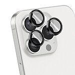 Blue Star Protection d'Objectif Caméra pour iPhone 15 Pro / 15 Pro Max avec Applicateur Noir / Transparent
