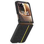 Avizar Coque pour Motorola Razr 70 Ultra Effet Fibres de Carbone Protection Rigide