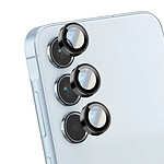 Blue Star Protection d'Objectif Caméra pour Galaxy A55 avec Applicateur Noir / Transparent