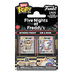 Five Nights at Freddy’s - Pack 2 figurines Bitty POP! Withered Freddy & Sun & Moon 2 cm