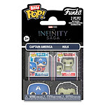 Marvel IS - Pack 2 figurines Bitty POP! Cap & Hulk 2 cm