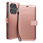 Mayaxess Étui Portefeuille pour Xiaomi 17T avec Dragonne et Fonction Support Rose gold