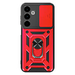 Mayaxess Coque pour Samsung Galaxy A17 Antichocs MIL-STD 810G avec Anneau Support Rouge Mayaxess Coque pour Samsung Galaxy A17 Antichocs MIL-STD 810G avec Anneau Support Rouge