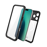 Eiger Coque MagSafe Intégrale 360° pour iPhone 17 Pro Max Étanche IP68 Drop-Test 2m Noir / Transparent