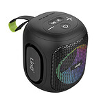 LinQ Mini Enceinte TWS / Bluetooth / Stéréo / RGB 7 Couleurs / Jack / USB / Micro-SD Noir