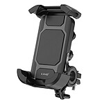 LinQ Support de Guidon Moto / VTT avec 4 Amortisseurs et Verrouillage Automatique Noir
