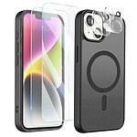 Avizar Pack Coque MagSafe pour iPhone 14 avec 2 Verres Trempés et 2 Protection Caméra
