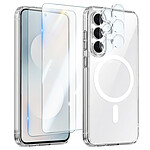 Avizar Coque MagSafe pour Galaxy S25 FE avec 2 Verres Trempés et 2 Films Protection Caméra Avizar Coque MagSafe pour Galaxy S25 FE avec 2 Verres Trempés et 2 Films Protection Caméra
