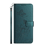 Avizar Étui Portefeuille pour Honor 600 Smart Motif Lotus Oriental avec Dragonne