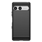 Avizar Coque pour Xperia 10 VII en Silicone Effet Carbone Texture Brossée
