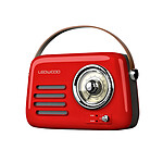 Ledwood Radio Rétro Portable Modèle Alma 5W avec Bluetooth / USB / Aux Rouge