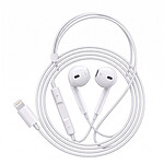 Avizar Écouteurs Filaires pour iPhone 8 Lightning avec Micro intégré Blanc