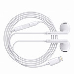 Avizar Écouteurs Filaires pour iPhone 12 Pro Max Lightning avec Micro intégré Blanc