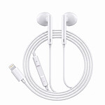 Avizar Écouteurs Filaires Lightning pour iPhone 11 avec Micro intégré Blanc