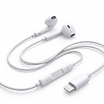 Avizar Écouteurs Filaires Lightning pour iPhone XR avec Micro intégré Blanc