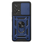 Mayaxess Coque pour Galaxy A53 5G avec Anneau Magnétique Rotatif et Cache Caméra Coulissant Bleu nuit
