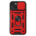 Mayaxess Coque Anneau pour iPhone 13 avec Cache Caméra Coulissant et Bague Magnétique Rouge / Noir Mayaxess Coque Anneau pour iPhone 13 avec Cache Caméra Coulissant et Bague Magnétique Rouge / Noir