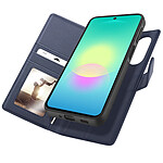 Mayaxess Étui Portefeuille pour Samsung Galaxy A27 Protection Anti-RFID Coque Détachable Bleu nuit