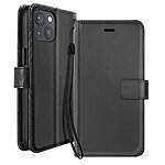 Mayaxess Etui Portefeuille pour iPhone 13 avec Dragonne et Support Vidéo Noir Mayaxess Etui Portefeuille pour iPhone 13 avec Dragonne et Support Vidéo Noir