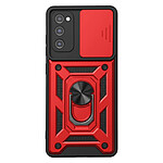 Mayaxess Coque Anneau pour Galaxy S20 FE avec Cache Caméra Coulissant et Bague Magnétique Rouge / Noir Mayaxess Coque Anneau pour Galaxy S20 FE avec Cache Caméra Coulissant et Bague Magnétique Rouge / Noir