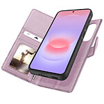 Mayaxess Étui Portefeuille pour Galaxy A37 Protection Anti-RFID avec Coque Détachable Rose champagne